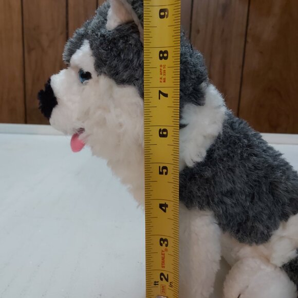 10 Inch Siberian Husky Stuffed Plush Toy Blue Eyes Puppy Dog - Picture 8 of 8